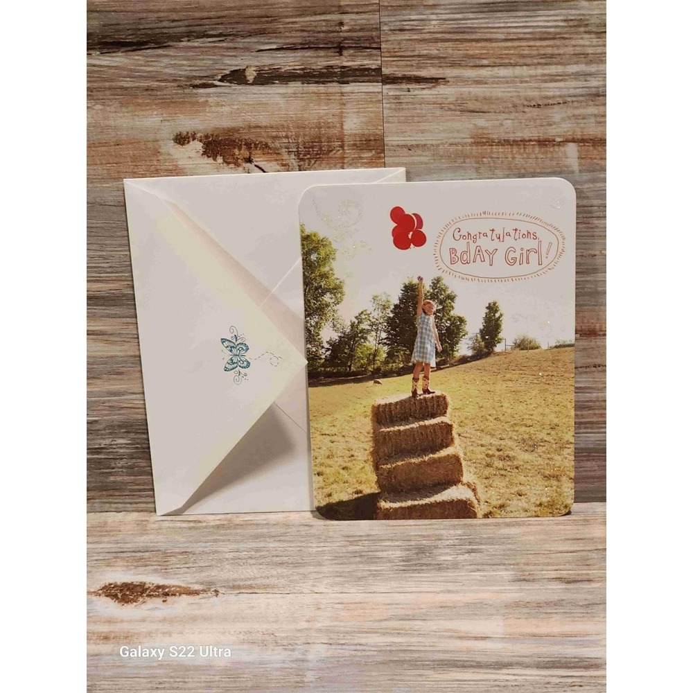 Taylor Swift American Greetings Ultra Rare #7 Congratulations Bday Girl Glitter